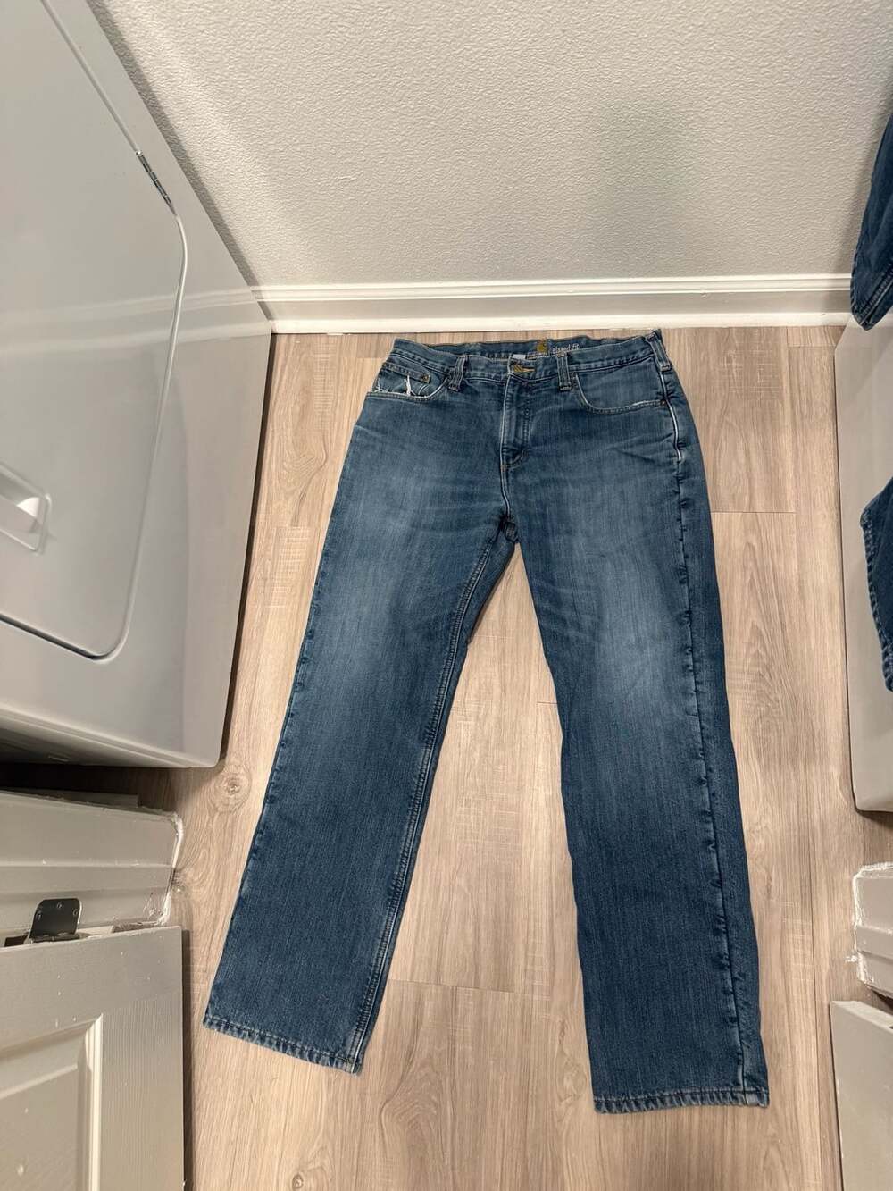 Carhartt Relaxed Fit Jeans Size 36x32 Blue Denim Fleece Lined